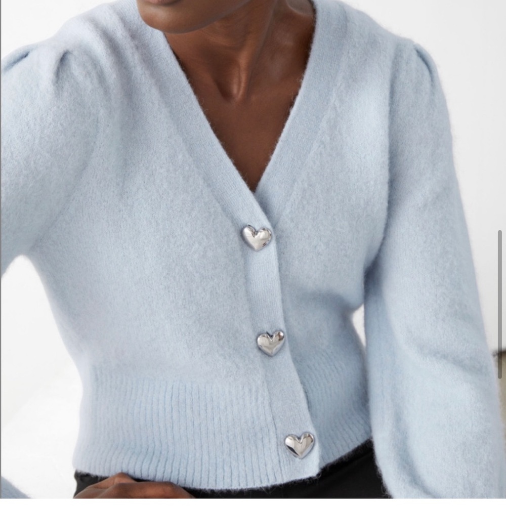 & other stories blue cardigan
